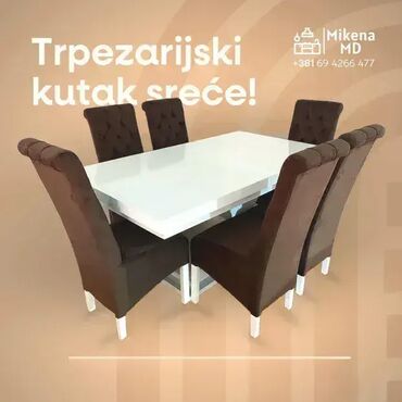 cvece drvo novca: 🍽️ Trpezarijski sto i stolice – elegantan set za vaš dom! 🍽️ 📌 Opis