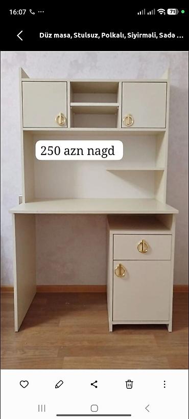 Kompyuter/iş masası – polkalı və siyirməli model - Üst hissədə 2