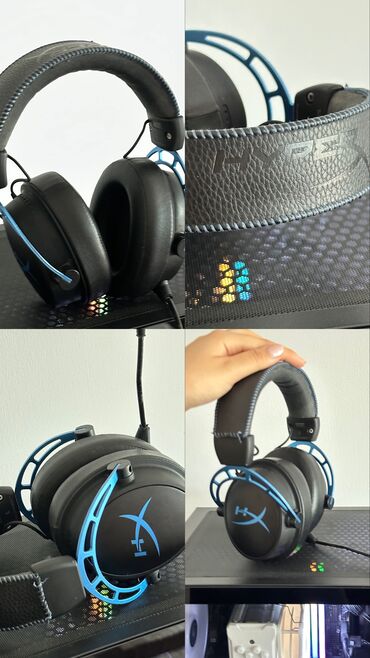 беспроводной наушник для телевизора: Толук габариттүү, HyperX, Колдонулган, Кыймылга келтирчүүчү, Оюн үчүн