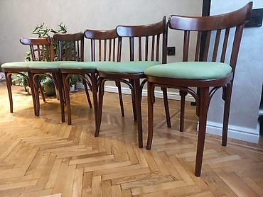 qədimi stul: Qedimi Venskiy stullar 5 eded. - Material: bərk ağac karkas — 4