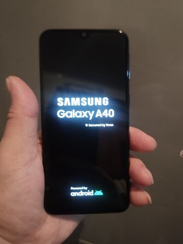 Samsung: Samsung Galaxy A40, 64 GB, rəng - Qara, Sensor, Barmaq izi, İki sim kartlı