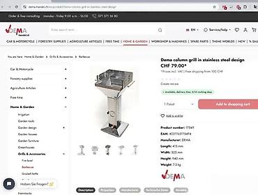 Sve za roštilj: Stojeći roštilj na ćumur od nerđajućeg čelika - Materijal: polirani — 5