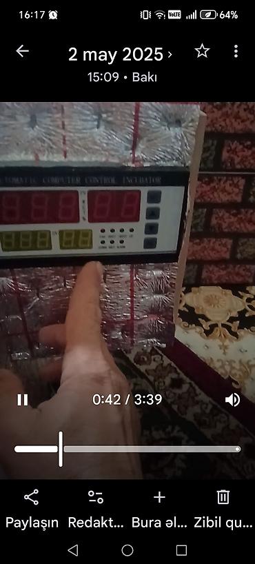 Kənd təssərüfatı avadanlığı: Avtomatik inkubator – kompüterlə idarə olunan nəzarət paneli ilə — 2
