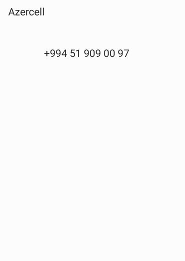 azercell modem: Nömrə: ( 051 ) ( 9090097 ), İşlənmiş
