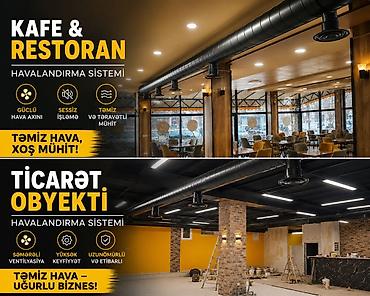 Оборудование для ресторанов, кафе: Kafe, restoran və ticarət obyektləri üçün peşəkar havalandırma sistemi — 1