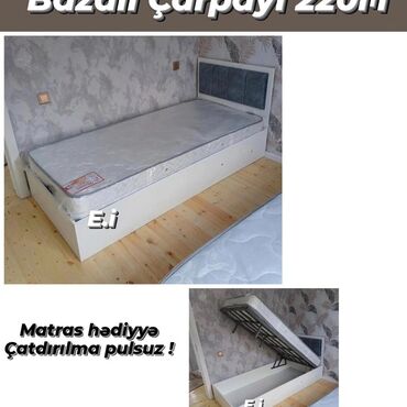 Çarpayılar: Yeni, Təknəfərlik çarpayı, Bazasız, Matras ilə, Siyirməsiz, Azərbaycan — 3