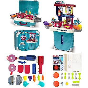 igrushki barbi: Детский игровой набор «Кухня-переносной чемодан» - Компактная — 1