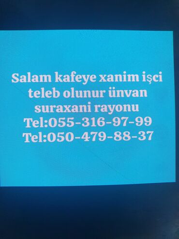 deniz qiragi restoranlar: Ofisiant tələb olunur, Kafe, Gündəlik ödəniş, 30-45 yaş, 1-2 illik təcrübə