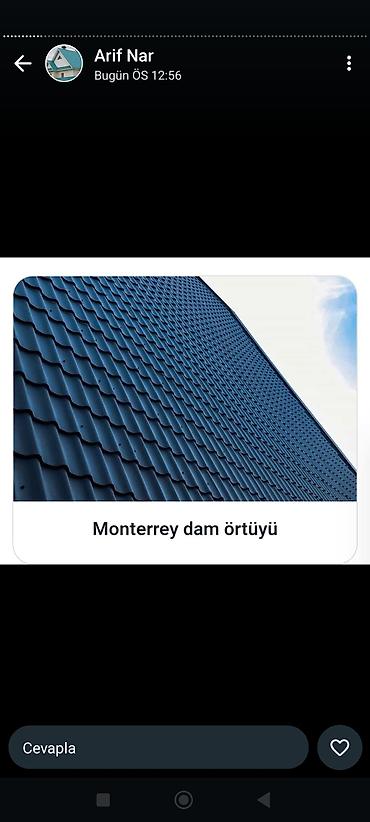 Təmir və tikinti: Metal dam örtükləri və profnastil panellər Məhsul çeşidi: - Monterrey — 2