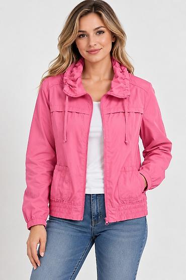 swarowski rs: Ženska lagana jakna – roze - Materijal: tanak, lagan i glatki — 1