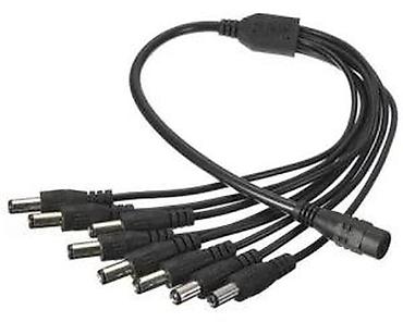 Kablovi i adapteri za kamere: DC razvodni kabl 1 na 8 (Y splitter) - Ulaz: 1x DC ženski konektor — 8