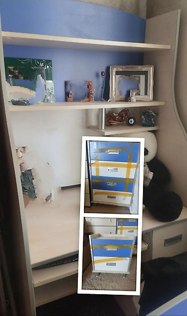 3d defter: Uşaq/yeniyetmə otağı üçün modul masa və siyirməli tumbaların dəsti — 1