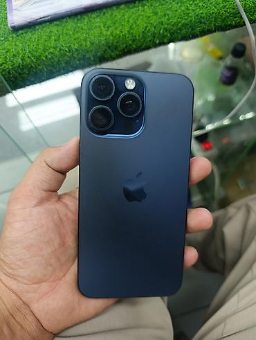 IPhone 15 Pro Max, 128 ГБ, цвет синий (титановый оттенок) телефон на