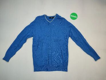 Bluzki: L (EU 40), wzór - Jednolity kolor, kolor - Niebieski