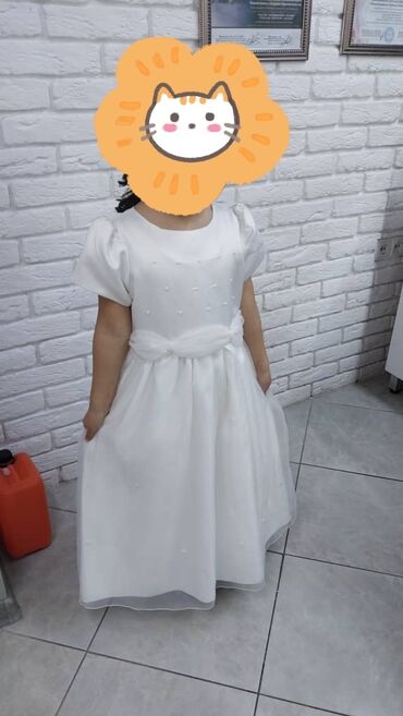 одежда на прокат: Детское платье, цвет - Белый, Новый
