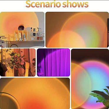 proyektor perde: RGB Sunset Proyektor Lampa – uzaqdan idarəetmə ilə - 16 rəng keçidi — 2