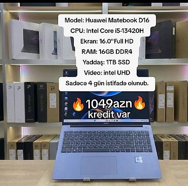 core i: Huawei MateBook D16 noutbuk - Model: Huawei MateBook D16 - Prosessor — 1