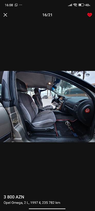 Opel: Opel Omega: 2 l | 1996 il 4190000 km Sedan -da lalafo.az — 16 Opel: Opel Omega: 2 l | 1996 il 4190000 km Sedan — 16