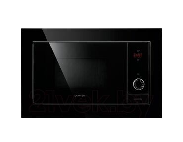 Кухонные вытяжки: Микроволновка Gorenje, Встраиваемая, С грилем, цвет - Черный