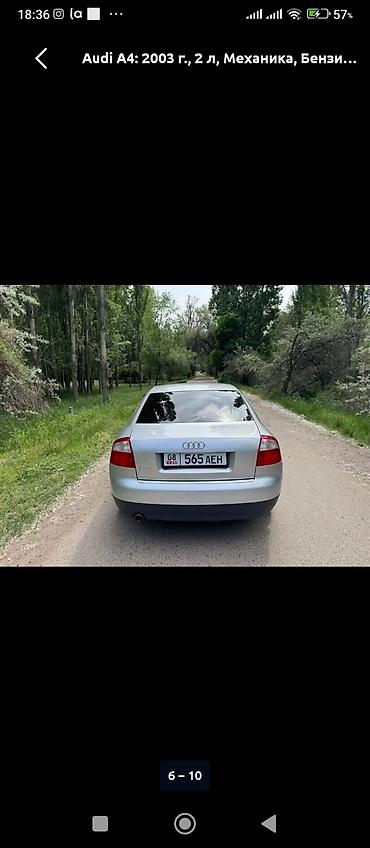 торпедо ауди: Audi A4: 2003 г., 2 л, Кол менен иштөөчү, Бензин, Седан — 7