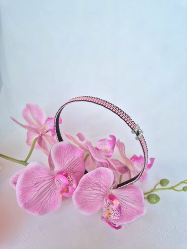 Saç aksesuarları: Zərif daşlarla bəzədilmiş saç lentləri/çarqa - Model: nazik, elastik — 9