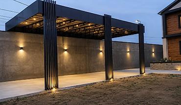 dam üstü: Müasir dizaynlı açıq avtomobil dayanacağı – metal konstruksiyalı — 1