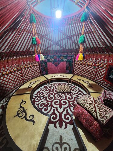 Аренда юрт: Аренда юрты, Каркас Деревянный, 85 баш, Казан, Посуда, С полом — 14
