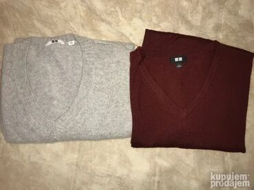 Džemperi: Džemper, M, L, Uniqlo, bоја - Siva, Vuna — 1