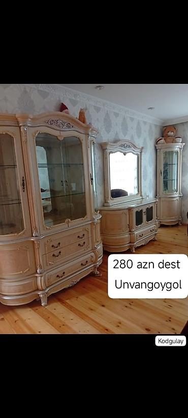 tap az mebeller: Qonaq otağı üçün klassik mebel dəsti - Dəst tərkibi: 2 qapılı böyük — 1