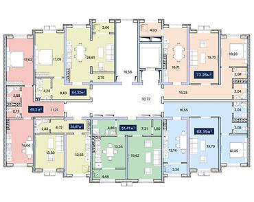 орозбекова линейная: 2 комнаты, 68 м², 2 этаж — 2