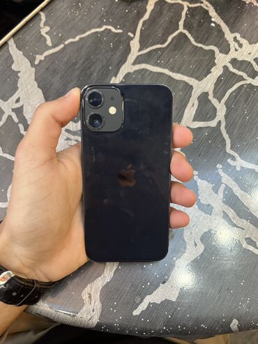 Mobil telefonlar: IPhone 12 mini, 64 GB, Midnight, Face ID