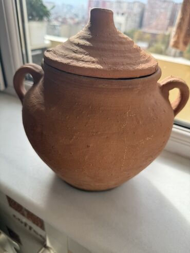 qab qazan: Qazan, rəng - Qəhvəyi, Keramika, 3 l, 22 sm