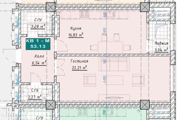 Продажа квартир: 1 комната, 52 м², Элитка, 2 этаж, ПСО (под самоотделку)