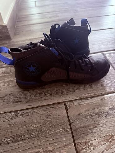 Converse All Star patike, srednji (mid) model. - Boja: crna sa plavim