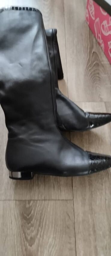 обувь из европы: Сапоги, 35, цвет - Черный