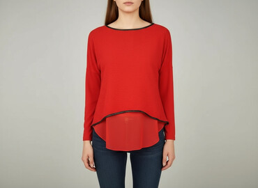 sukienka obcisła czerwona: Women's blouse, size One size