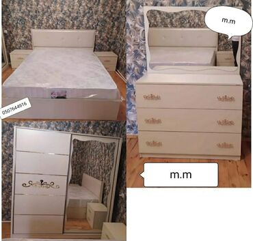 Yataq otağı dəstləri: İkinəfərlik çarpayı, Termo, 2 tumba, Dolab, Azərbaycan, Yeni — 29