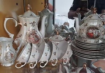 turk sekiller: Çay dəsti, rəng - Ağ, Farfor, Almaniya — 1