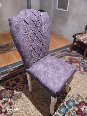 on oturacaqlar: Qonaq otağı üçün, İşlənmiş, Qatlanmayan, rəng - Boz Stul