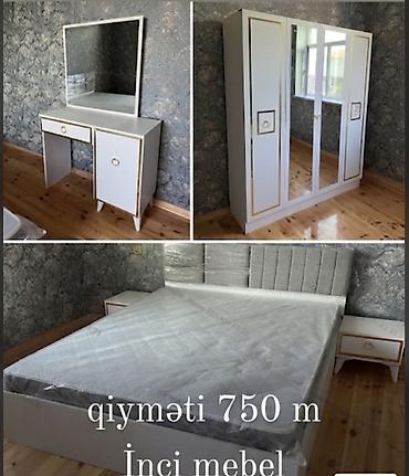 белый комод: Двуспальная кровать, Азербайджан, Новый — 1