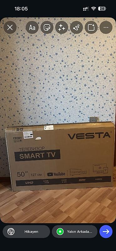 tevizor: 127 ekran Smart tv 400 Azn. 1 ay işlənilib. Ünvan Əcəmi. Nərgiz🌾0626 — 2