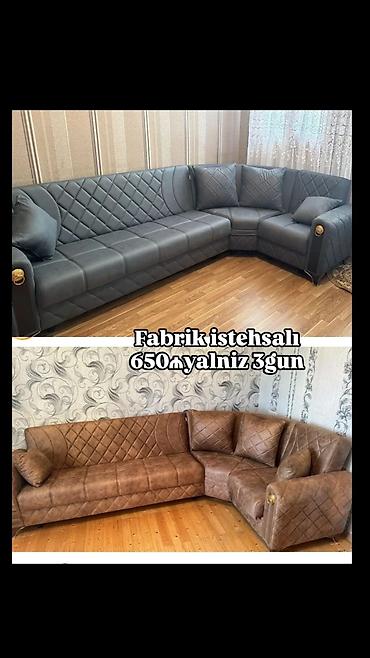 deko: L‑şəkilli künc divanlar – fabrik istehsalı. - Modellər: romb naxışlı — 1