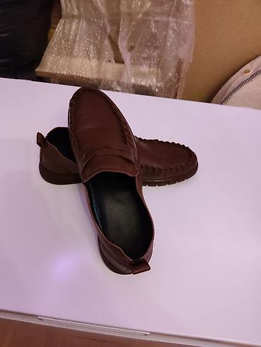 smok pen: Kişi mokasinləri – qəhvəyi rəng - Model: slip-on mokasin, klassik — 6