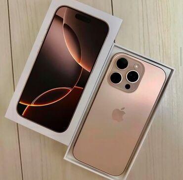 apple iphone 13 pro max: IPhone 16 Pro Max, Desert Titanium, Zəmanət, Simsiz şarj, Face ID