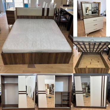 satin yataq dəstləri: *550₼ YATAQ mebeli :-TƏCİLİ SATILIR*‼️ Yaxşı vəziyyətdə