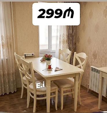 Mətbəx üçün, Yeni, Açılmayan, Dördbucaq masa, 4 stul lalafo.az -da Mətbəx üçün, Yeni, Açılmayan, Dördbucaq masa, 4 stul