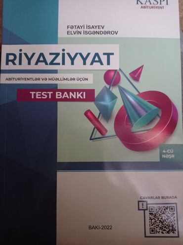 test bank: Riyaziyyat test bankı Kaspi kursları tərəfindən nəşr olunub. DİM