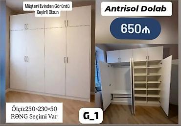 Dolablar: Yeni, 6 qapı, Siyirməli, Ağ, Açılan, Düz dolab — 1