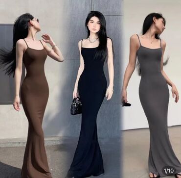 платья черное: Вечернее платье, Длинная модель, Без рукавов