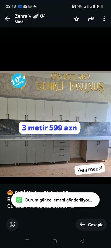 Вешалки: 😍 *YENİ Mətbəx Mebeli 599₼* *Rezepal hədiyyə* ölçü 3metir